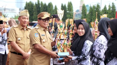 Pj. Gubernur Samsudin Pimpin Upacara HUT ke-79 PGRI dan Hari Guru Nasional Tingkat Provinsi Lampung Tahun 2024