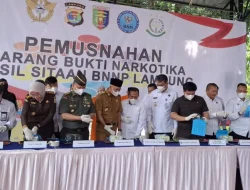 BNNP Lampung musnahkan barang bukti narkoba jenis sabu-sabu seberat 14,9 kilogram